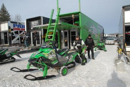 The Team Arctic Cat factory race trailer