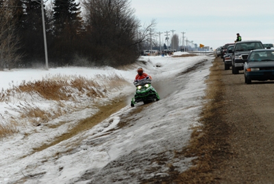 Ekre had an insurmountable lead prior to the first fuel stop, but the track was already failing