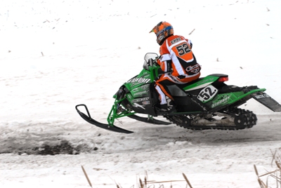 D.J. Ekre, still in the lead during the final leg of the 2010 I-500
