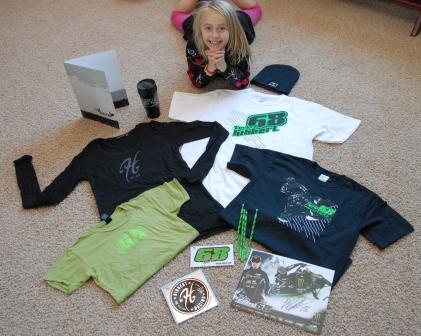 Jojo is happy about the pack of Hibbert gear that arrived a few weeks ago
