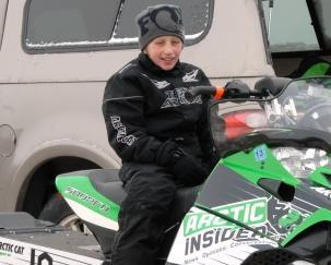Calvin and race sled