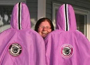 Becky Kranz and some of her Arcticwear Clothing collection Becky Kranz and some of her Arcticwear Clothing collection