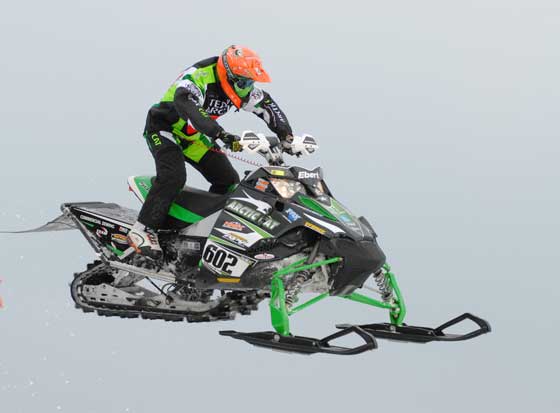 Dan Ebert of Team Arctic Cat at Duluth in 2007-08 Dan Ebert of Team Arctic Cat at Duluth in 2007-08