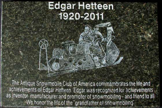 Edgar Hetteen Tribute Plaque Edgar Hetteen Tribute Plaque