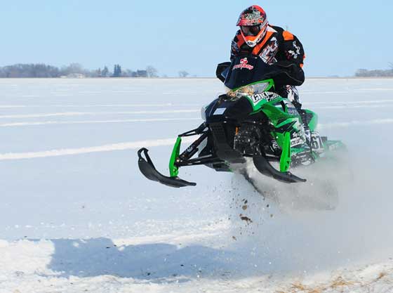 CBR's Ryan Simons won the USCC Oslo 100 aboard his Arctic Cat Sno Pro 600