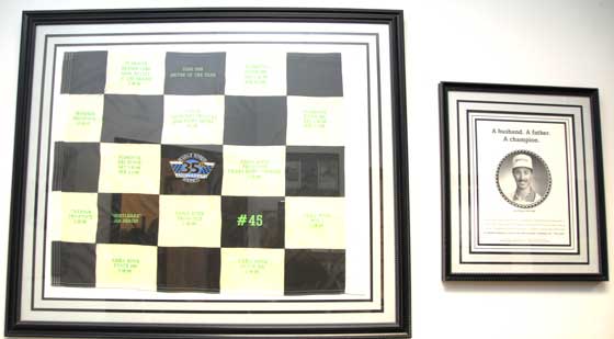 Jim Herzig memorial on the wall at Team Arctic Cat shop Jim Herzig memorial on the wall at Team Arctic Cat shop
