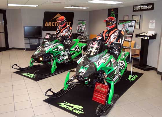 Christian Bros. Racing display at Arctic Cat Christian Bros. Racing display at Arctic Cat