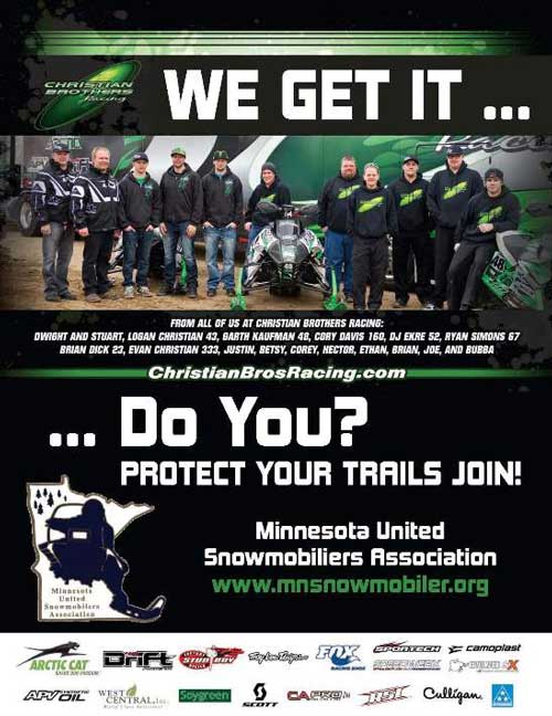 Christian Bros. Racing advertisement for MnUSA