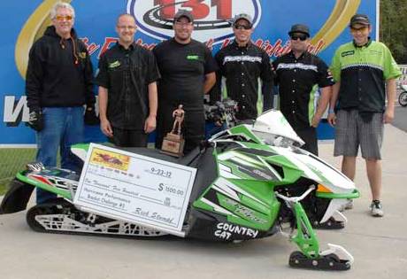 Team Arctic Cat asphalt racer Jeff Jaquish and crew