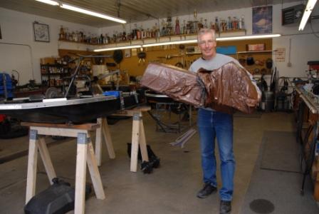 Nelson and his original bag-wrapped seat foam