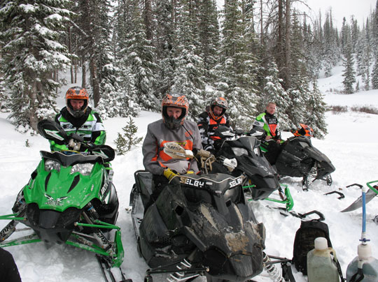Team Arctic racers take a break
