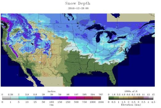 Snow depth 12-28-10 Snow depth 12-28-10