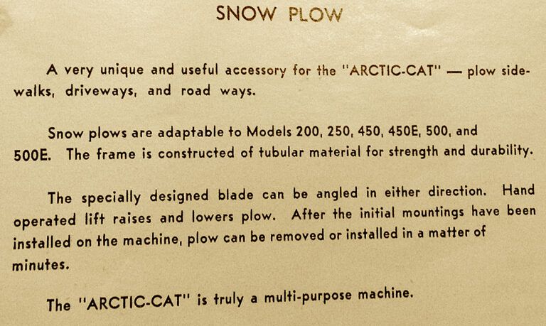 1963 ARCTIC CAT BROCHURE