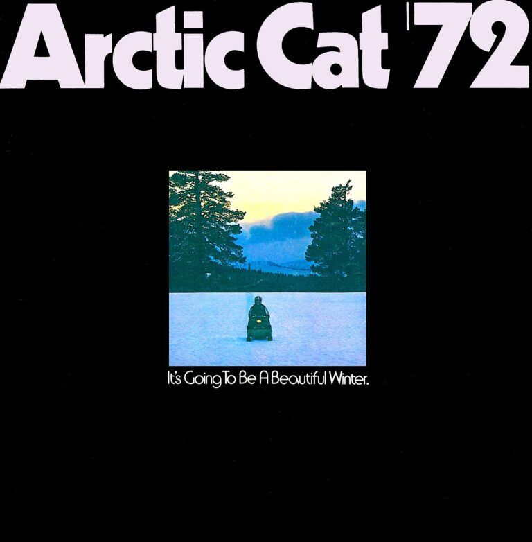 1972 ARCTIC CAT MODEL BROCHURE COVER