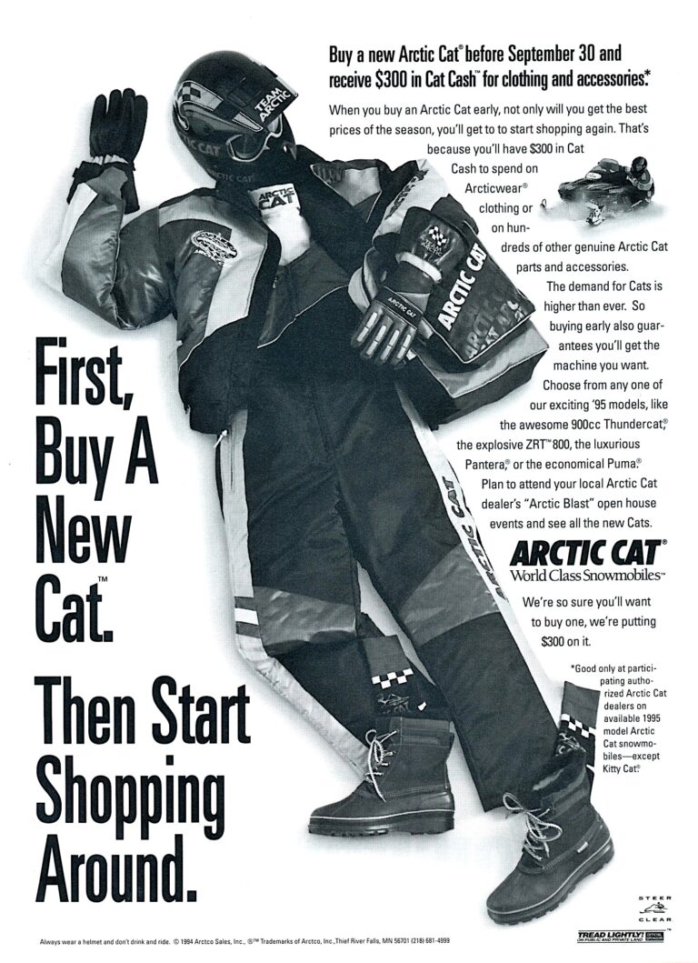 1995 ARCTIC CAT ARCTICWEAR AD
