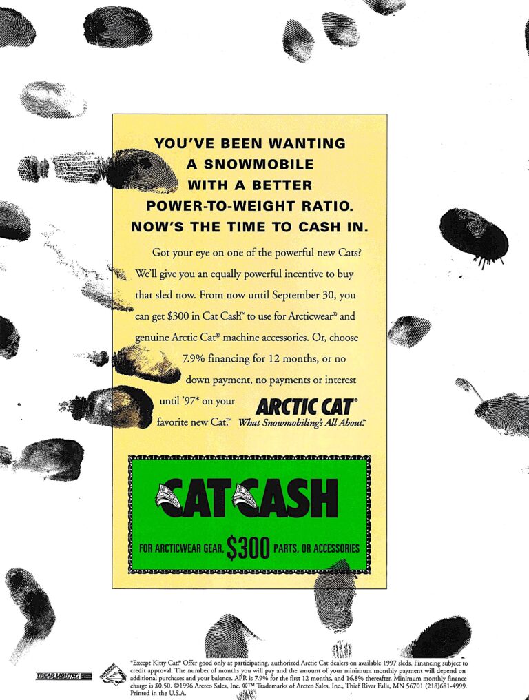 1997 ARCTIC CAT CASH CAT AD