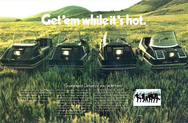 1972 GET EM WHILE ITS HOT ARCTIC CAT AD