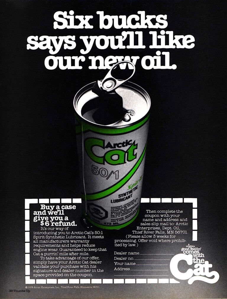 1977 ARCTIC CAT OIL AD