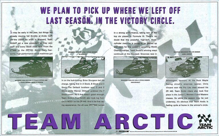 1995 ARCTIC CAT TEAM ARCTIC AD