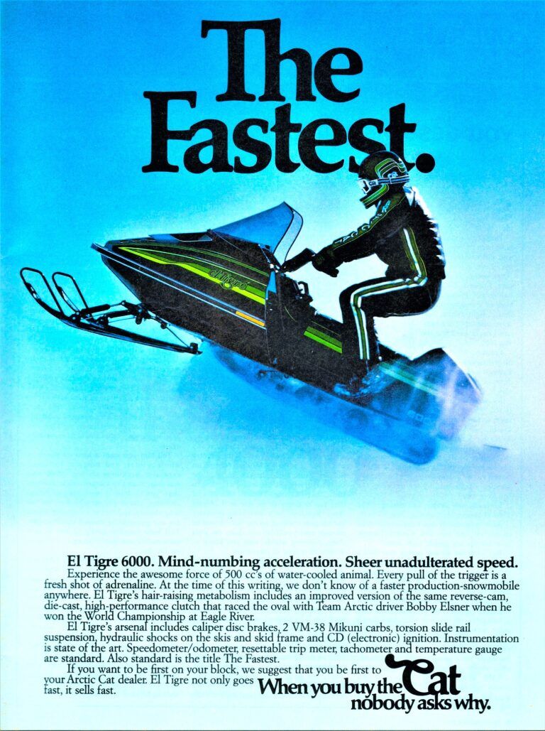 1981 ARCTIC CAT ELTIGRE 6000 THE FASTEST AD