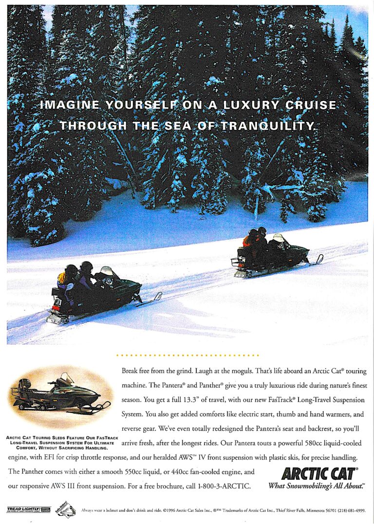 1997 ARCTIC CAT TOURING SNOWMOBILES AD