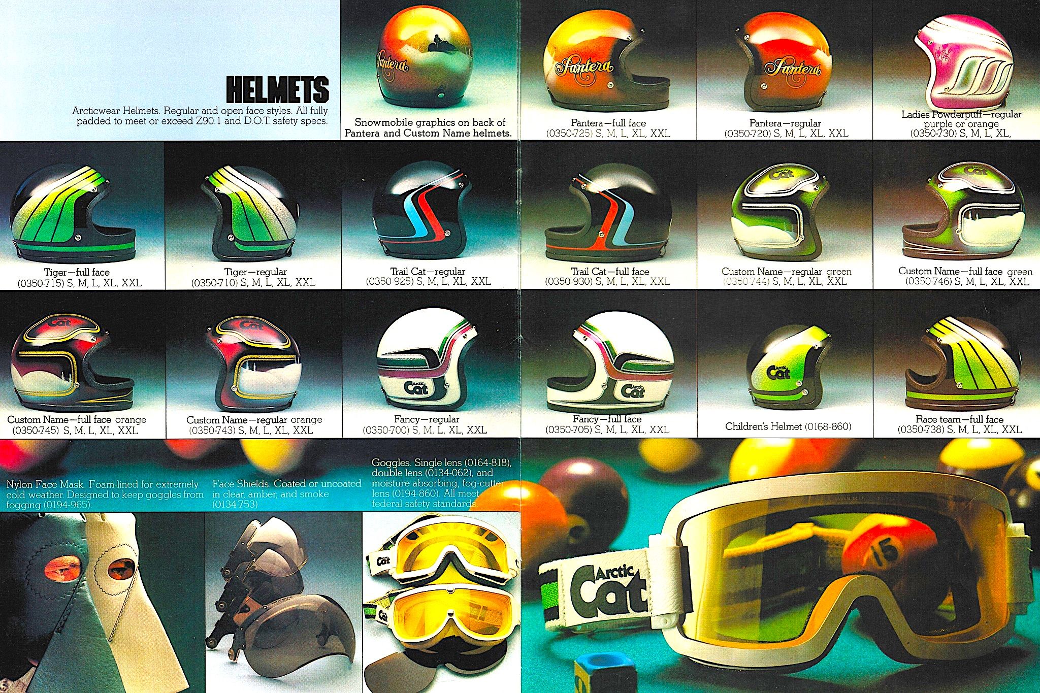 1979 ARCTIC CAT ARCTICWEAR HELMET BROCHURE ArcticInsider