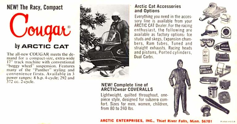 1968 ARCTIC CAT COUGAR BROCHURE