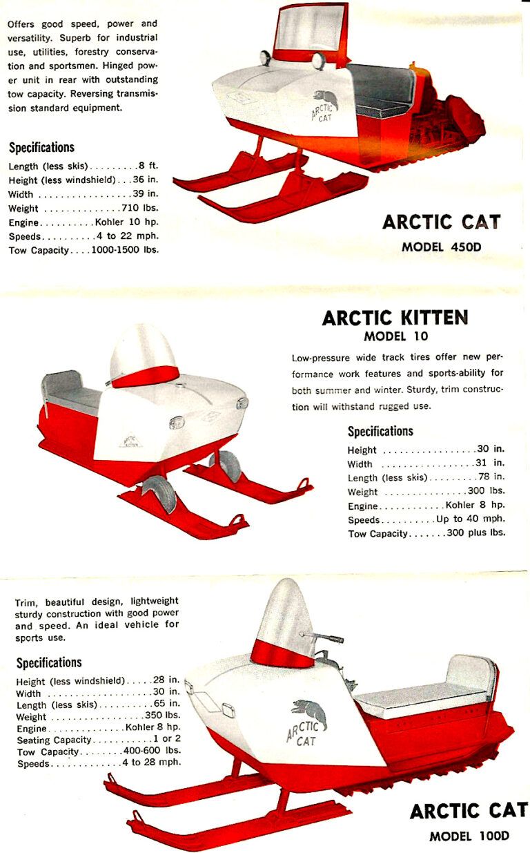1965 ARCTIC CAT MODELS BROCHURE