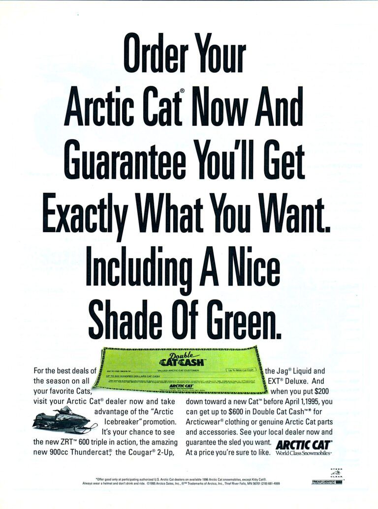 1995 ARCTIC CAT BEST DEAL AD