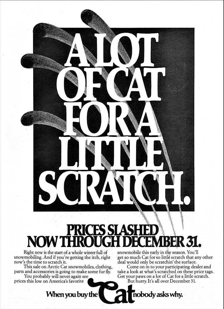 1981 ARCTIC CAT A LOT OF CAT LITTLE SCRATCH AD