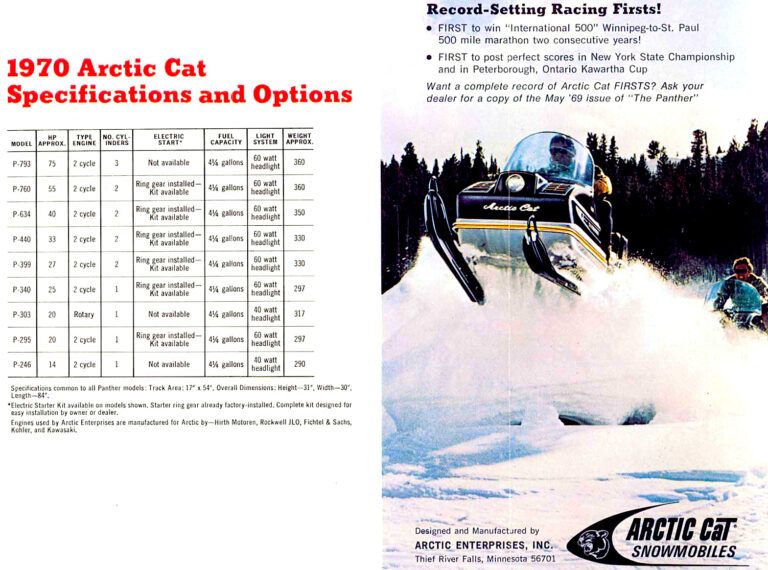 1970 ARCTIC CAT BROCHURE