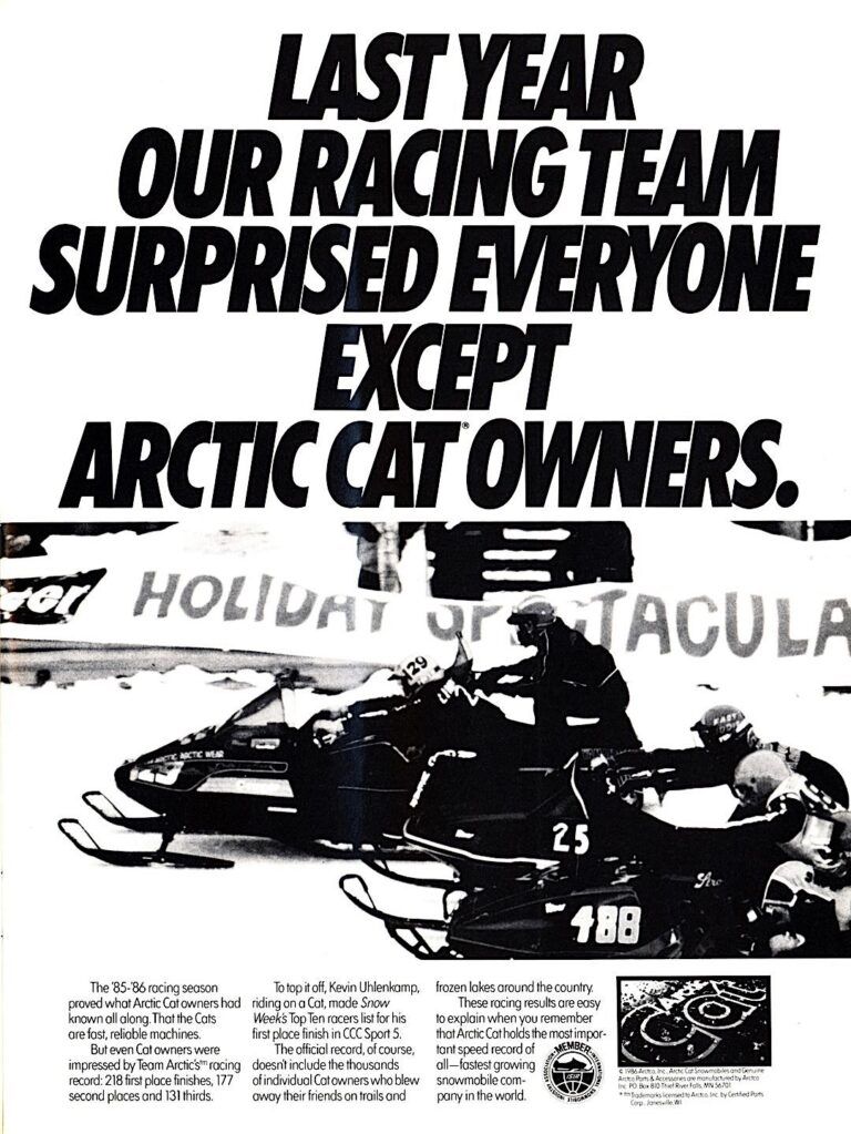 1987 ARCTIC CAT TEAM ARCTIC AD