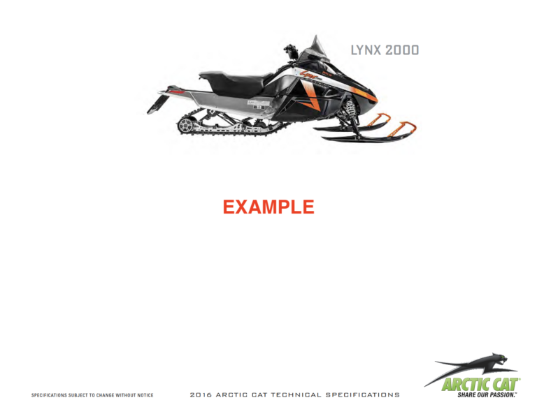 2016 ARCTIC CAT LYNX 2000 MODELS MEDIA KIT PDF