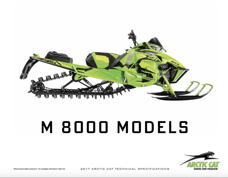 2017 ARCTIC CAT M 8000 MOUNTAIN MODELS MEDIA KIT PDF