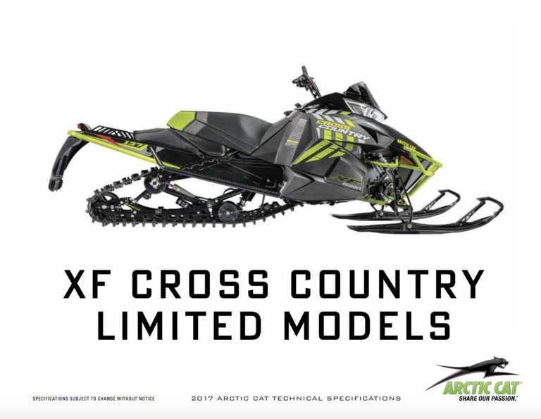 2017 ARCTIC CAT XF CROSS COUNTRY LIMITED MODELS MEDIA KIT PDF