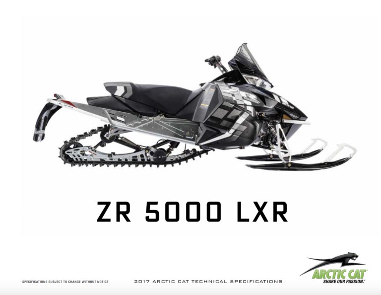 2017 ARCTIC CAT ZR 5000 LXR MEDIA KIT PDF