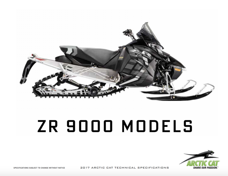 2017 ARCTIC CAT ZR 9000 MODELS MEDIA KIT PDF